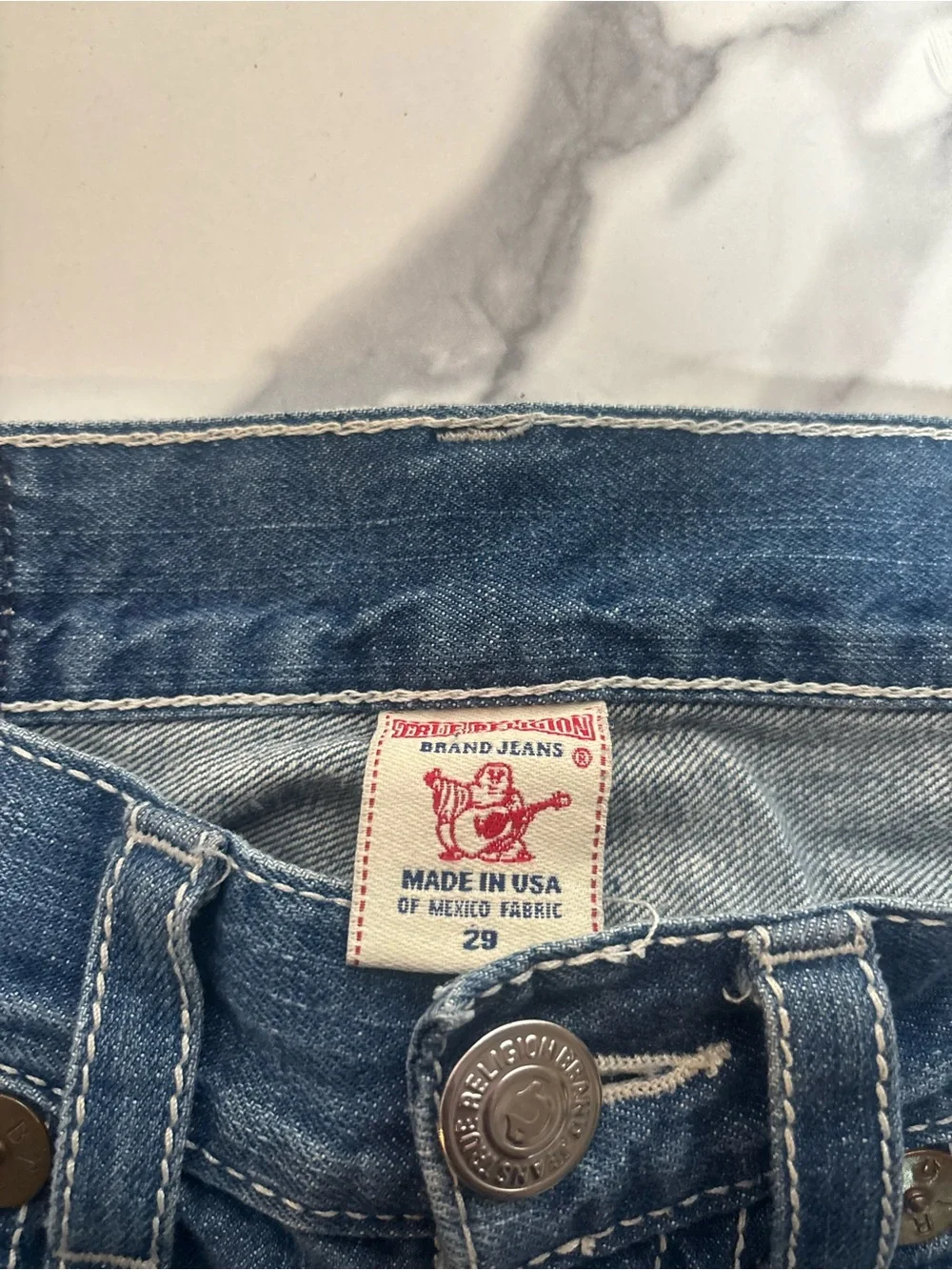 True Religion styling denim durable